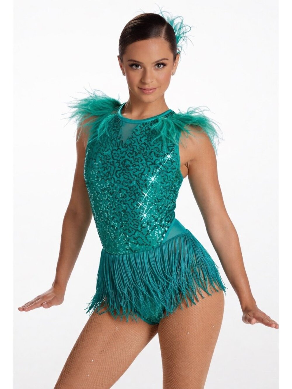 Weissman Don’t Stop Sequins And Fringe Dance Suit Adult M